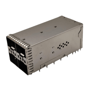 81-281-Y2201-1 - Double SFP28/28G fiber cage/crimp type 2*2/0.37MM pins/with four light guide columns