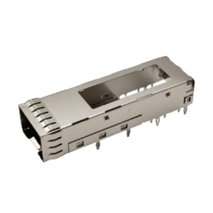 81-111-Y0047-1 - Single-layer SFP+10G fiber cage crimping type 1*1 open skylight