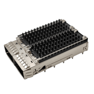 81-161-Y0012-1 - Single-layer QSFP28/28G fiber cage crimping type 1*2 with heat sink