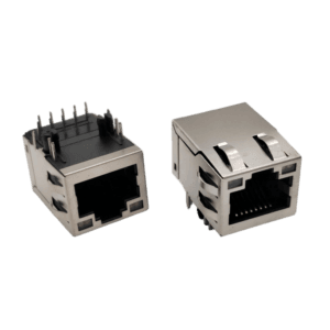 RJ45 connector 8p8c with shield with spring/top with light